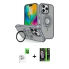 MARSİLYAN™- iPhone 16 Pro Max Kılıf Nova Minimal Serisi - Şeffaf 360 Full Body Arka Koruyucu + Raze Metal Kamera Lens - BZ