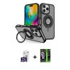 MARSİLYAN™- iPhone 16 Pro Max Kılıf Nova Minimal Serisi - Şeffaf 360 Full Body Arka Koruyucu + Bilvis Titan Kamera Lens - TMGI