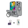 MARSİLYAN™- iPhone 16 Pro Max Kılıf Nova Minimal Serisi - Şeffaf Pasifik Cam Ekran Koruyucu + Bilvis Titan Kamera Lens - SH