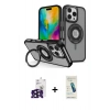 MARSİLYAN™- iPhone 16 Pro Max Kılıf Nova Minimal Serisi - Şeffaf Pasifik Cam Ekran Koruyucu + Bilvis Titan Kamera Lens - SH
