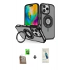 MARSİLYAN™- iPhone 16 Pro Max Kılıf Nova Minimal Serisi - Şeffaf Pasifik Cam Ekran Koruyucu + Raze Metal Kamera Lens - CLTM