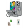 MARSİLYAN™- iPhone 16 Pro Max Kılıf Nova Minimal Serisi - Şeffaf Pasifik Cam Ekran Koruyucu + Raze Metal Kamera Lens - CLTM