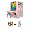 MARSİLYAN™- iPhone 16 Pro Max Kılıf Nova Minimal Serisi - Şeffaf Pasifik Cam Ekran Koruyucu + Pers Alüminyum Kamera Lens - CLTM