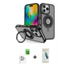 MARSİLYAN™- iPhone 16 Pro Max Kılıf Nova Minimal Serisi - Şeffaf Pasifik Cam Ekran Koruyucu + Raze Metal Kamera Lens - BZ