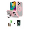 MARSİLYAN™- iPhone 16 Pro Max Kılıf Nova Minimal Serisi - Siyah 360 Mat Full Body Arka Koruyucu + Çöl Titanyum Raze Metal Kamera Lens