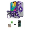 MARSİLYAN™- iPhone 16 Pro Max Kılıf Nova Minimal Serisi - Siyah 360 Mat Full Body Arka Koruyucu + Çöl Titanyum Raze Metal Kamera Lens