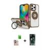 MARSİLYAN™- iPhone 16 Pro Max Kılıf Nova Minimal Serisi - Siyah 360 Mat Full Body Arka Koruyucu + Raze Metal Kamera Lens - NLGY