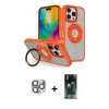 MARSİLYAN™- iPhone 16 Pro Max Kılıf Nova Minimal Serisi - Siyah 360 Mat Full Body Arka Koruyucu + Pers Alüminyum Kamera Lens - GI