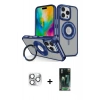 MARSİLYAN™- iPhone 16 Pro Max Kılıf Nova Minimal Serisi - Siyah 360 Mat Full Body Arka Koruyucu + Pers Alüminyum Kamera Lens - GS