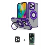 MARSİLYAN™- iPhone 16 Pro Max Kılıf Nova Minimal Serisi - Siyah 360 Mat Full Body Arka Koruyucu + PVD Metal Kamera Lens - SH