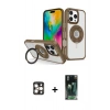 MARSİLYAN™- iPhone 16 Pro Max Kılıf Nova Minimal Serisi - Siyah 360 Mat Full Body Arka Koruyucu + PVD Metal Kamera Lens - GD