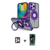 MARSİLYAN™- iPhone 16 Pro Max Kılıf Nova Minimal Serisi - Siyah 360 Mat Full Body Arka Koruyucu + PVD Metal Kamera Lens - GD