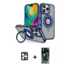 MARSİLYAN™- iPhone 16 Pro Max Kılıf Nova Minimal Serisi - Siyah 360 Mat Full Body Arka Koruyucu + PVD Metal Kamera Lens - GD