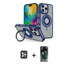 MARSİLYAN™- iPhone 16 Pro Max Kılıf Nova Minimal Serisi - Siyah 360 Mat Full Body Arka Koruyucu + PVD Metal Kamera Lens - SH