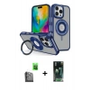 MARSİLYAN™- iPhone 16 Pro Max Kılıf Nova Minimal Serisi - Siyah 360 Mat Full Body Arka Koruyucu + Raze Metal Kamera Lens - SH