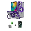 MARSİLYAN™- iPhone 16 Pro Max Kılıf Nova Minimal Serisi - Siyah 360 Mat Full Body Arka Koruyucu + Raze Metal Kamera Lens - SH
