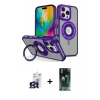 MARSİLYAN™- iPhone 16 Pro Max Kılıf Nova Minimal Serisi - Siyah 360 Mat Full Body Arka Koruyucu + Bilvis Titan Kamera Lens - TMGI