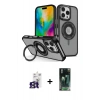 MARSİLYAN™- iPhone 16 Pro Max Kılıf Nova Minimal Serisi - Siyah 360 Mat Full Body Arka Koruyucu + Bilvis Titan Kamera Lens - TMGI