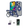 MARSİLYAN™- iPhone 16 Pro Max Kılıf Nova Minimal Serisi - Siyah 360 Mat Full Body Arka Koruyucu + Bilvis Titan Kamera Lens - TMGI