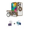 MARSİLYAN™- iPhone 16 Pro Max Kılıf Nova Minimal Serisi - Siyah 3D Antistatik Cam Ekran Koruyucu + Bilvis Titan Kamera Lens - SH