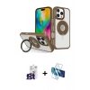 MARSİLYAN™- iPhone 16 Pro Max Kılıf Nova Minimal Serisi - Siyah 3D Antistatik Cam Ekran Koruyucu + Bilvis Titan Kamera Lens - TMGI