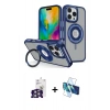 MARSİLYAN™- iPhone 16 Pro Max Kılıf Nova Minimal Serisi - Siyah 3D Antistatik Cam Ekran Koruyucu + Bilvis Titan Kamera Lens - GS