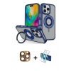 MARSİLYAN™- iPhone 16 Pro Max Kılıf Nova Minimal Serisi - Siyah 3D Antistatik Cam Ekran Koruyucu + Pers Alüminyum Kamera Lens - CLTM