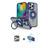 MARSİLYAN™- iPhone 16 Pro Max Kılıf Nova Minimal Serisi - Siyah 3D Antistatik Cam Ekran Koruyucu + PVD Metal Kamera Lens - GD