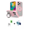 MARSİLYAN™- iPhone 16 Pro Max Kılıf Nova Minimal Serisi - Siyah 3D Antistatik Cam Ekran Koruyucu + Raze Metal Kamera Lens - BZ