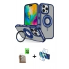 MARSİLYAN™- iPhone 16 Pro Max Kılıf Nova Minimal Serisi - Siyah 3D Antistatik Cam Ekran Koruyucu + Raze Metal Kamera Lens - CLTM