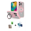 MARSİLYAN™- iPhone 16 Pro Max Kılıf Nova Minimal Serisi - Siyah 3D Antistatik Cam Ekran Koruyucu + Raze Metal Kamera Lens - CLTM