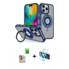 MARSİLYAN™- iPhone 16 Pro Max Kılıf Nova Minimal Serisi - Siyah 3D Antistatik Cam Ekran Koruyucu + Raze Metal Kamera Lens - NLGY