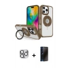 MARSİLYAN™- iPhone 16 Pro Max Kılıf Nova Minimal Serisi - Siyah 3D Antistatik Hayalet Cam Ekran Koruyucu + Pers Alüminyum Kamera Lens - GI