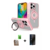 MARSİLYAN™- iPhone 16 Pro Max Kılıf Nova Minimal Serisi - Siyah 3D Antistatik Hayalet Cam Ekran Koruyucu + Raze Metal Kamera Lens - CLTM