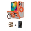MARSİLYAN™- iPhone 16 Pro Max Kılıf Nova Minimal Serisi - Siyah 3D Antistatik Hayalet Cam Ekran Koruyucu + Pers Alüminyum Kamera Lens - CLTM