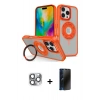 MARSİLYAN™- iPhone 16 Pro Max Kılıf Nova Minimal Serisi - Siyah 3D Antistatik Hayalet Cam Ekran Koruyucu + Pers Alüminyum Kamera Lens - GI