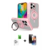 MARSİLYAN™- iPhone 16 Pro Max Kılıf Nova Minimal Serisi - Siyah 3D Antistatik Mat Seramik Nano Ekran Koruyucu + Raze Metal Kamera Lens - BZ
