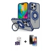 MARSİLYAN™- iPhone 16 Pro Max Kılıf Nova Minimal Serisi - Siyah 3D Antistatik Mat Seramik Nano Ekran Koruyucu + Bilvis Titan Kamera Lens - TMGI