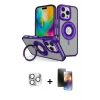 MARSİLYAN™- iPhone 16 Pro Max Kılıf Nova Minimal Serisi - Siyah 3D Antistatik Mat Seramik Nano Ekran Koruyucu + Pers Alüminyum Kamera Lens - GS