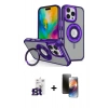 MARSİLYAN™- iPhone 16 Pro Max Kılıf Nova Minimal Serisi - Siyah 3D Antistatik Mat Seramik Nano Ekran Koruyucu + Bilvis Titan Kamera Lens - TMGI