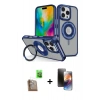 MARSİLYAN™- iPhone 16 Pro Max Kılıf Nova Minimal Serisi - Siyah 3D Antistatik Mat Seramik Nano Ekran Koruyucu + Raze Metal Kamera Lens - CLTM