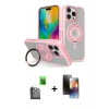 MARSİLYAN™- iPhone 16 Pro Max Kılıf Nova Minimal Serisi - Siyah 3D Antistatik Mat Seramik Nano Ekran Koruyucu + Raze Metal Kamera Lens - SH