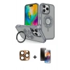 MARSİLYAN™- iPhone 16 Pro Max Kılıf Nova Minimal Serisi - Siyah 3D Antistatik Mat Seramik Nano Ekran Koruyucu + Pers Alüminyum Kamera Lens - CLTM