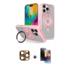 MARSİLYAN™- iPhone 16 Pro Max Kılıf Nova Minimal Serisi - Siyah 3D Antistatik Mat Seramik Nano Ekran Koruyucu + Pers Alüminyum Kamera Lens - CLTM