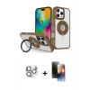 MARSİLYAN™- iPhone 16 Pro Max Kılıf Nova Minimal Serisi - Siyah 3D Antistatik Mat Seramik Nano Ekran Koruyucu + Pers Alüminyum Kamera Lens - GS