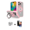 MARSİLYAN™- iPhone 16 Pro Max Kılıf Nova Minimal Serisi - Siyah 3D Antistatik Mat Seramik Nano Ekran Koruyucu + Pers Alüminyum Kamera Lens - GS