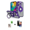 MARSİLYAN™- iPhone 16 Pro Max Kılıf Nova Minimal Serisi - Siyah 3D Antistatik Mat Seramik Nano Ekran Koruyucu + Raze Metal Kamera Lens - NLGY