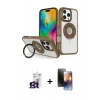 MARSİLYAN™- iPhone 16 Pro Max Kılıf Nova Minimal Serisi - Siyah 3D Antistatik Mat Seramik Nano Ekran Koruyucu + Bilvis Titan Kamera Lens - TMGI