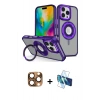 MARSİLYAN™- iPhone 16 Pro Max Kılıf Nova Minimal Serisi - Siyah 3D Antistatik Seramik Nano Ekran Koruyucu + Pers Alüminyum Kamera Lens - CLTM