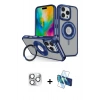 MARSİLYAN™- iPhone 16 Pro Max Kılıf Nova Minimal Serisi - Siyah 3D Antistatik Seramik Nano Ekran Koruyucu + Gümüş Pers Alüminyum Kamera Lens